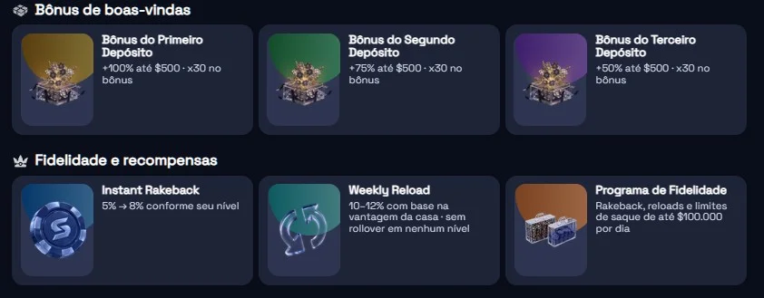 B&ocirc;nus e promo&ccedil;&otilde;es do SpinCrypto